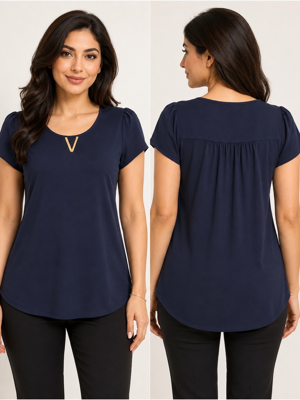 Navy Blouse